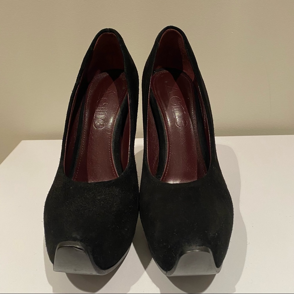 ACNE Studios Black Suede Leather Aravis Pumps EU 37